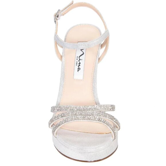 Nina Women's Saralyn Platform Block Heel Evening Sandals (WIDE) - Picture 4 of 7